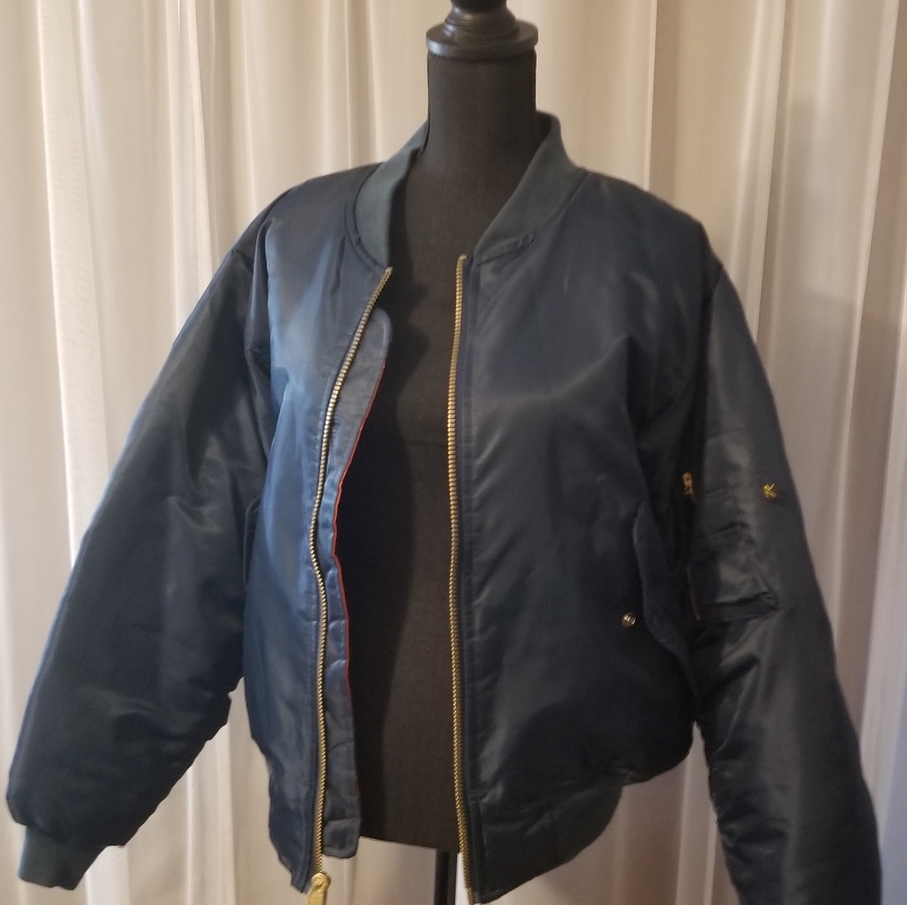 Flight Jacket Navy Blue Size Men